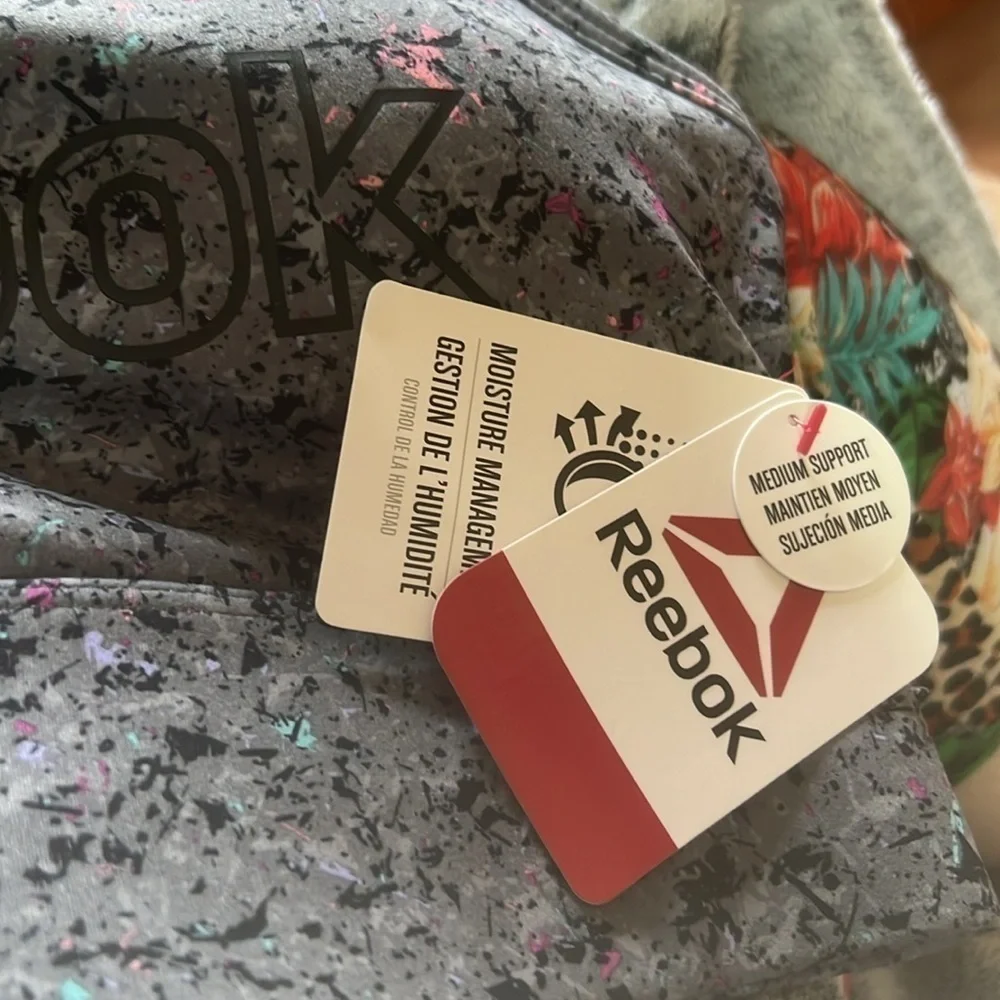 Reebok Women's Renew Longlined Printed Sports Bra with Removable Cups - Picture 7 of 7